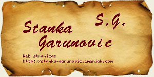 Stanka Garunović vizit kartica